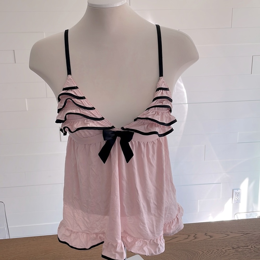 M Victoria’s Secret Baby Doll Intimate - soft pink/black, ruffles